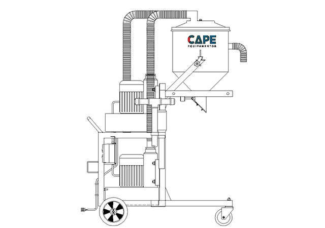 Aspirador Industrial de Pó Modelo ULTRA CICLONE EH-70L GII DESCARGA BIG BAG