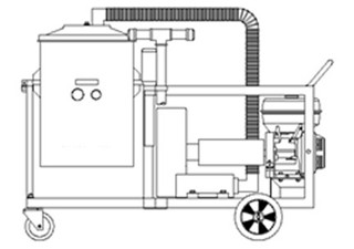 Aspirador Industrial de Pó Modelo CICLONE EH-100L GII GASOLINA