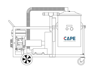 Aspirador Industrial de Pó Modelo CICLONE EH-150L GII GASOLINA